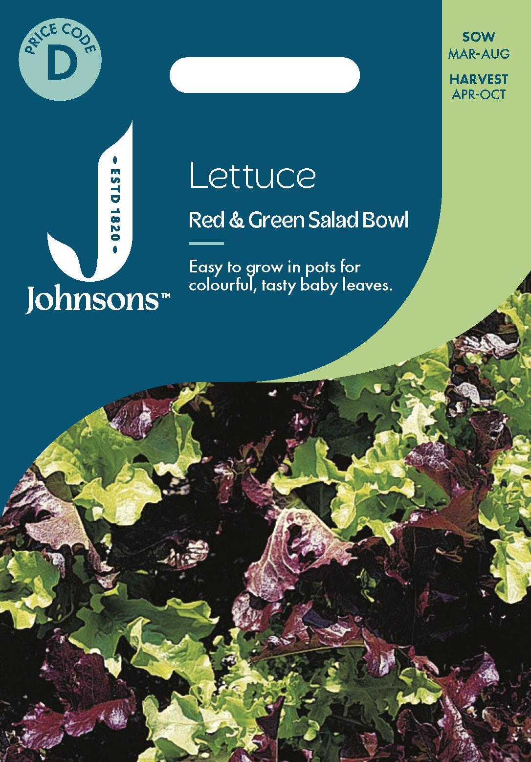 Johnsons - Lettuce Red & Green Salad Bowl Mix - 1000 Seeds