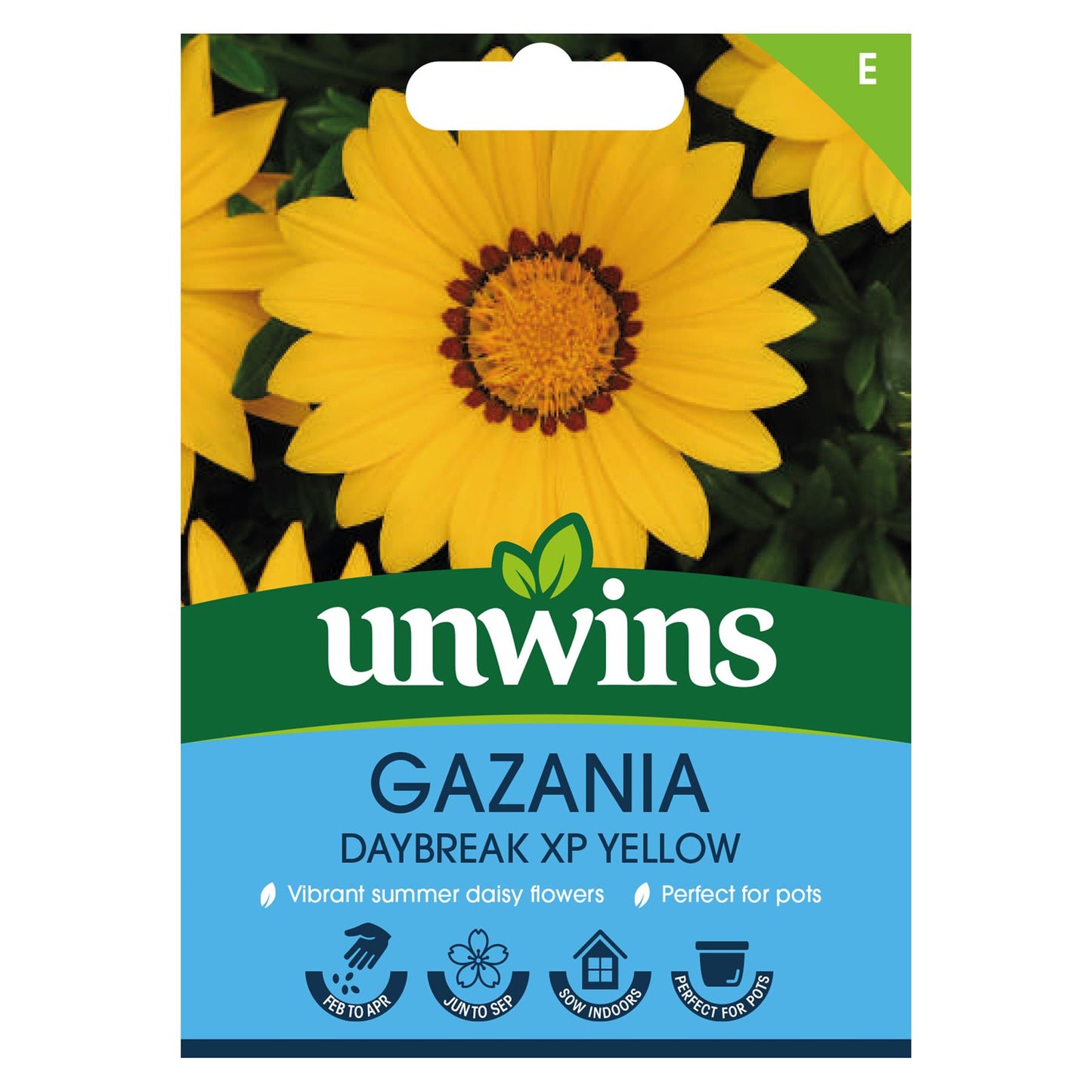 Unwins Flower Gazania Daybreak XP Yellow - 20 Seeds