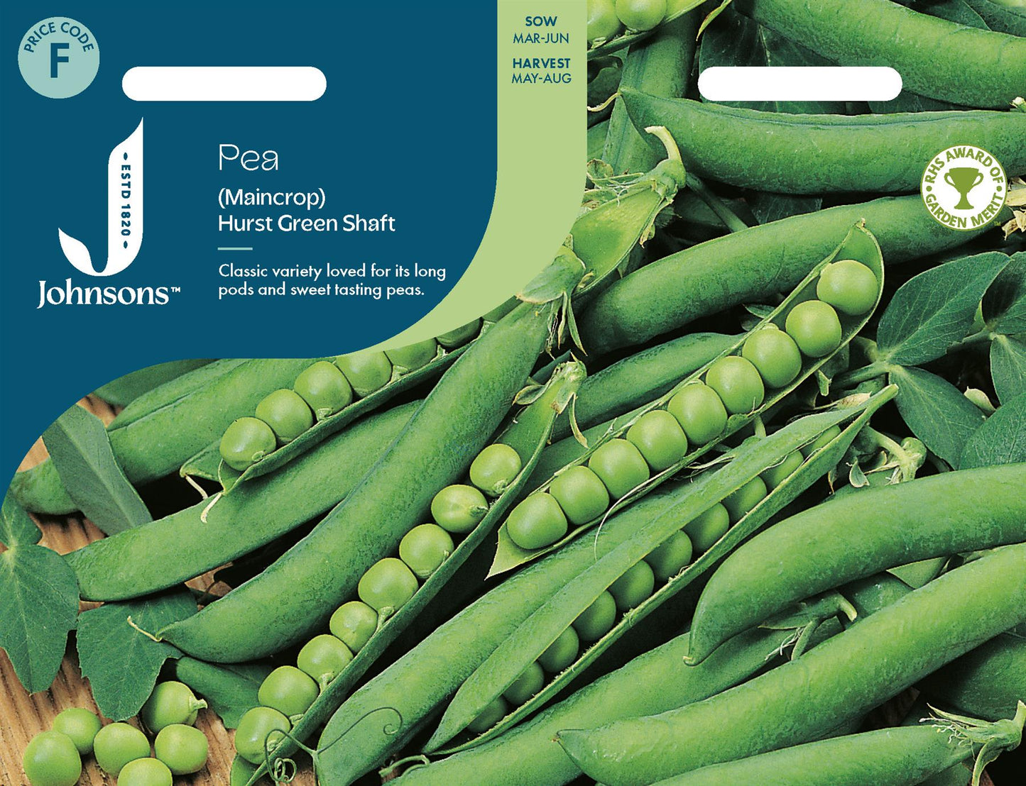 Johnsons - Pea (maincrop) Hurst Green Shaft - 400 Seeds