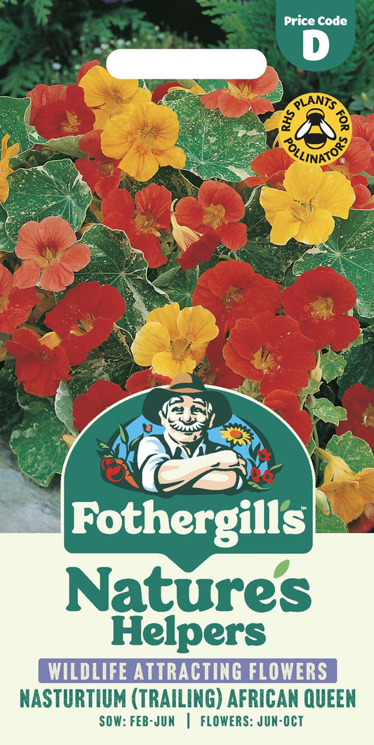 Fothergills Nature Haven - Nasturtium (Trailing) African Queen Seeds