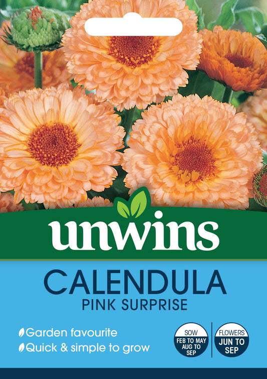 Unwins Calendula Pink Surprise 100 Seeds