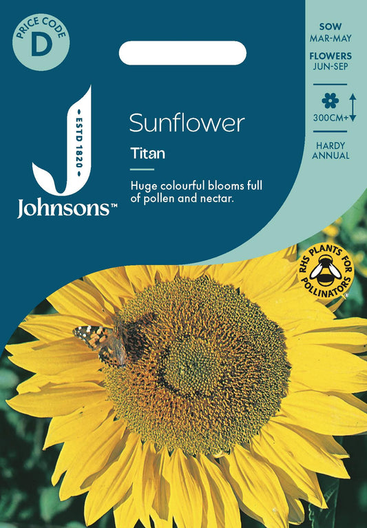 Johnsons - Sunflower Titan - 25 Seeds