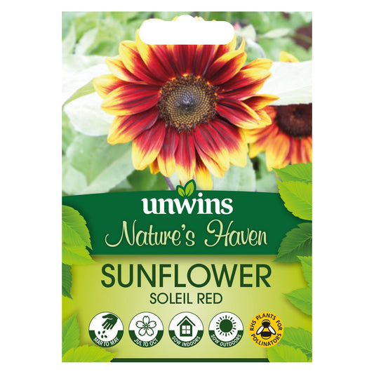 Unwins Flower Sunflower Soleil Red - 8 Seeds