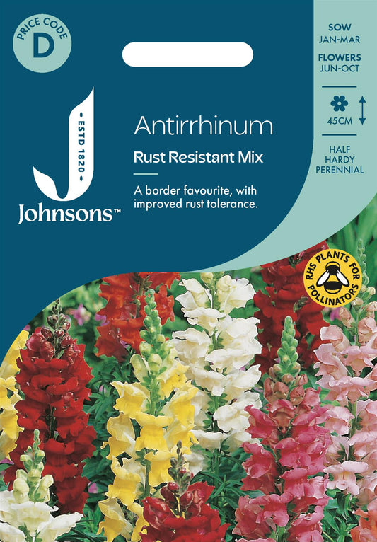 Johnsons - Antirrhinum Rust Resistant Mix - 1000 Seeds