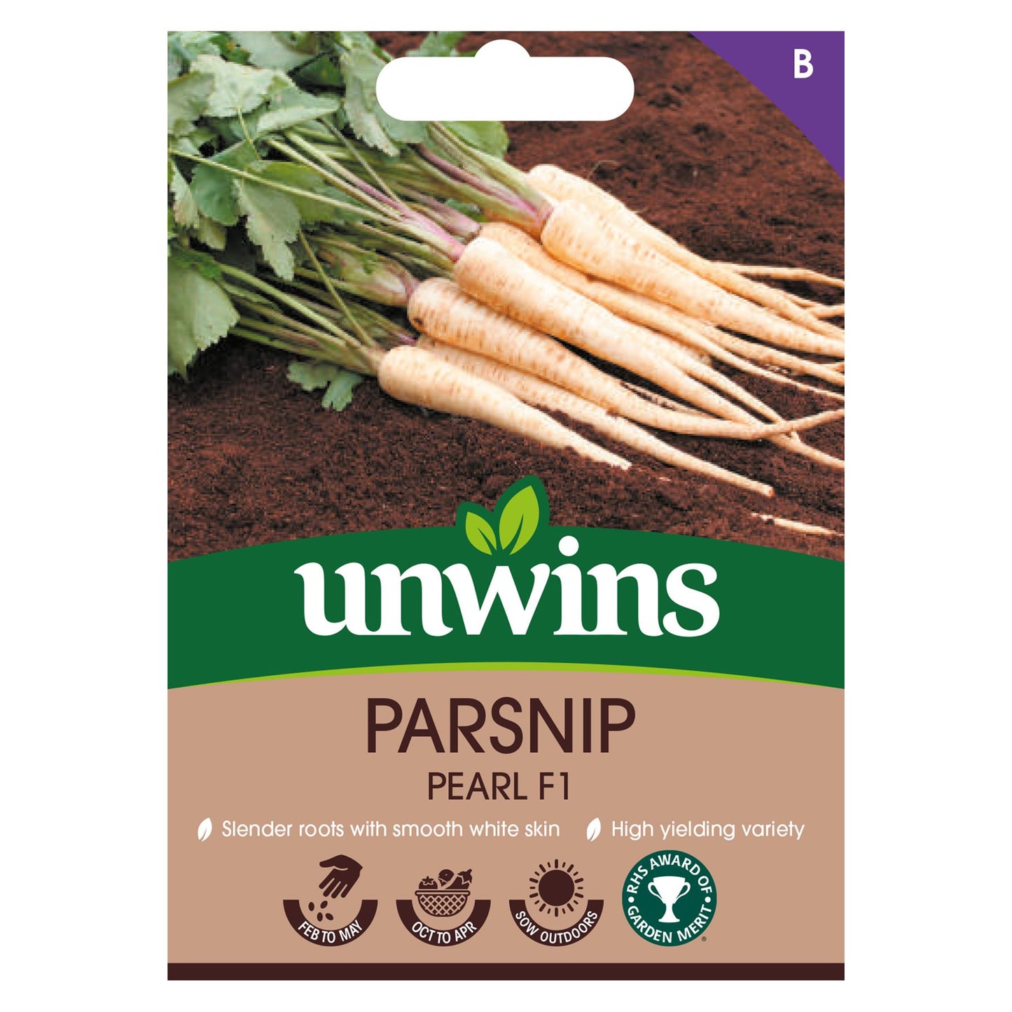 Unwins Vegetable Parsnip Pearl F1 Hybrid - 200 Seeds