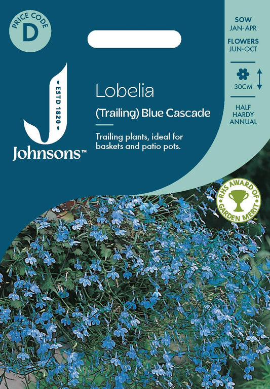 Johnsons - Trailing Lobelia Blue Cascade - 1500 Seeds