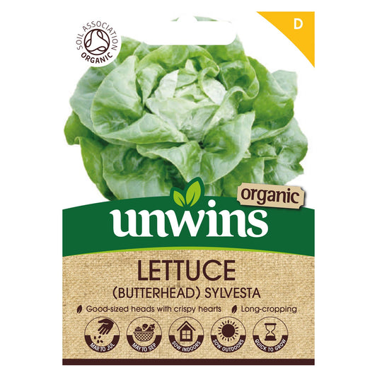 Unwins Herb Organic Lettuce (Butterhead) Sylvesta - 250 Seeds