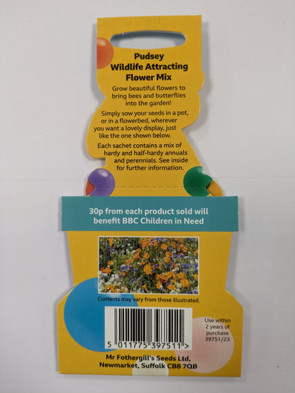 Mr Fothergills - Fun With Seeds - Pudsey - Wildlife Mix - 30p per pack Goes to BBC Children in Need