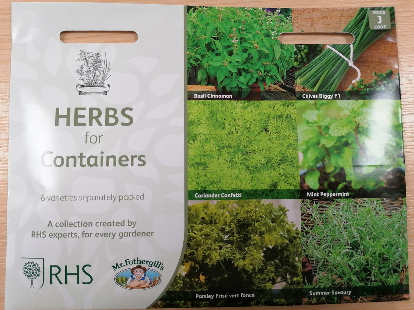 Mr Fothergills RHS Herbs For Containers Collection - Seeds