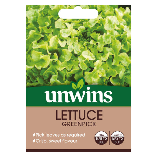 Unwins Loose Lettuce Greenpick 700 Seeds – Crisp Cut & Come Again