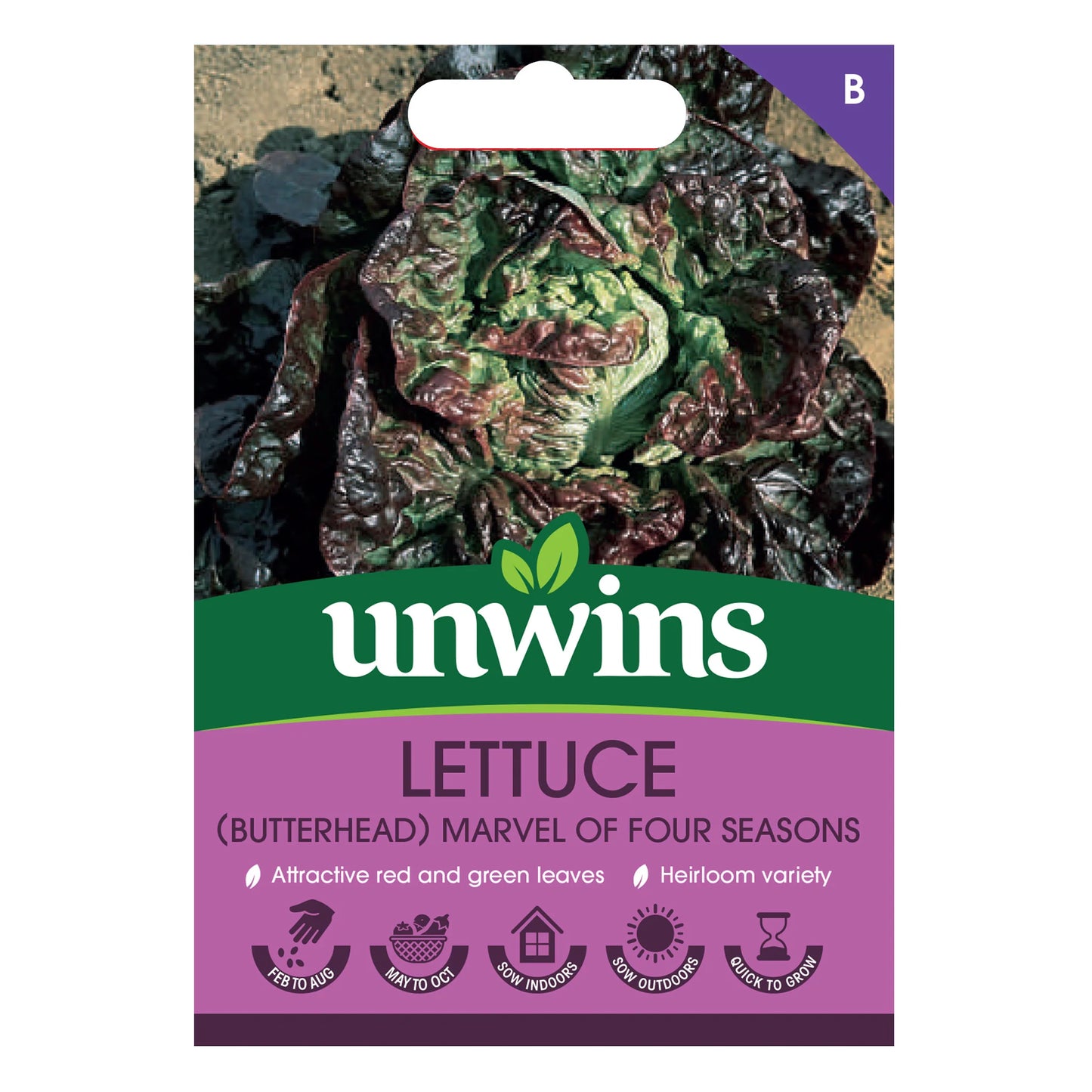 Unwins Herb Lettuce Butterhead Marvel of Four Seasons - 1000 Seeds