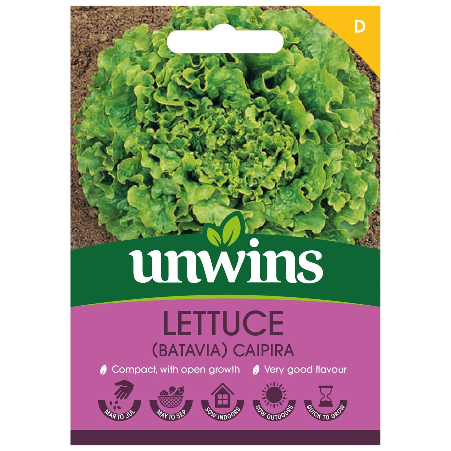 Unwins Batavia Lettuce Caipira 200 Seeds – Fast Growing Variety