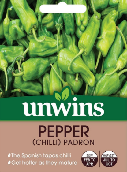 Unwins Pepper (Chilli) Padron 10 Seeds