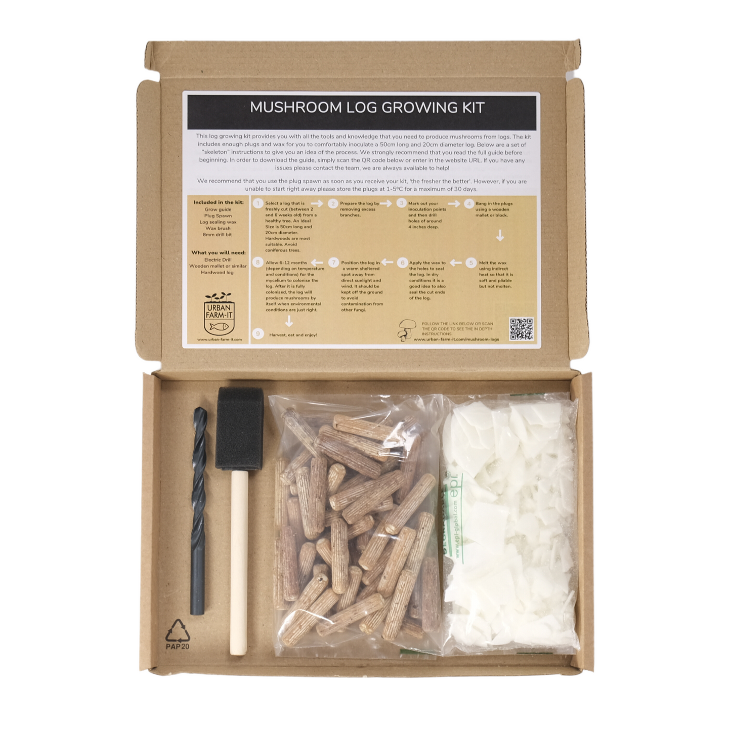 Mushroom - Shiitake Mushroom Log Growing Kit
