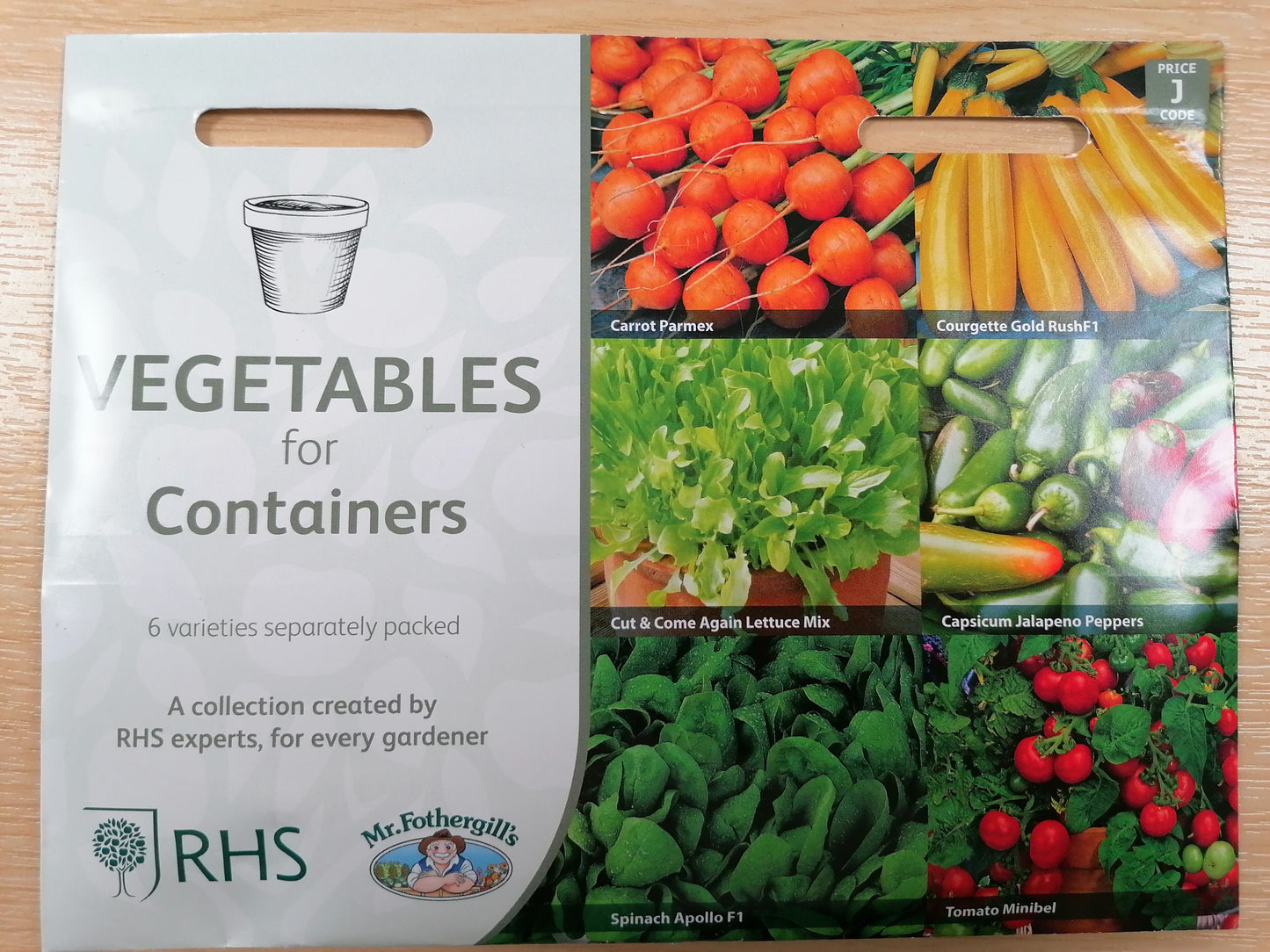 Mr Fothergills RHS Vegetables For Containers Collection - Seeds