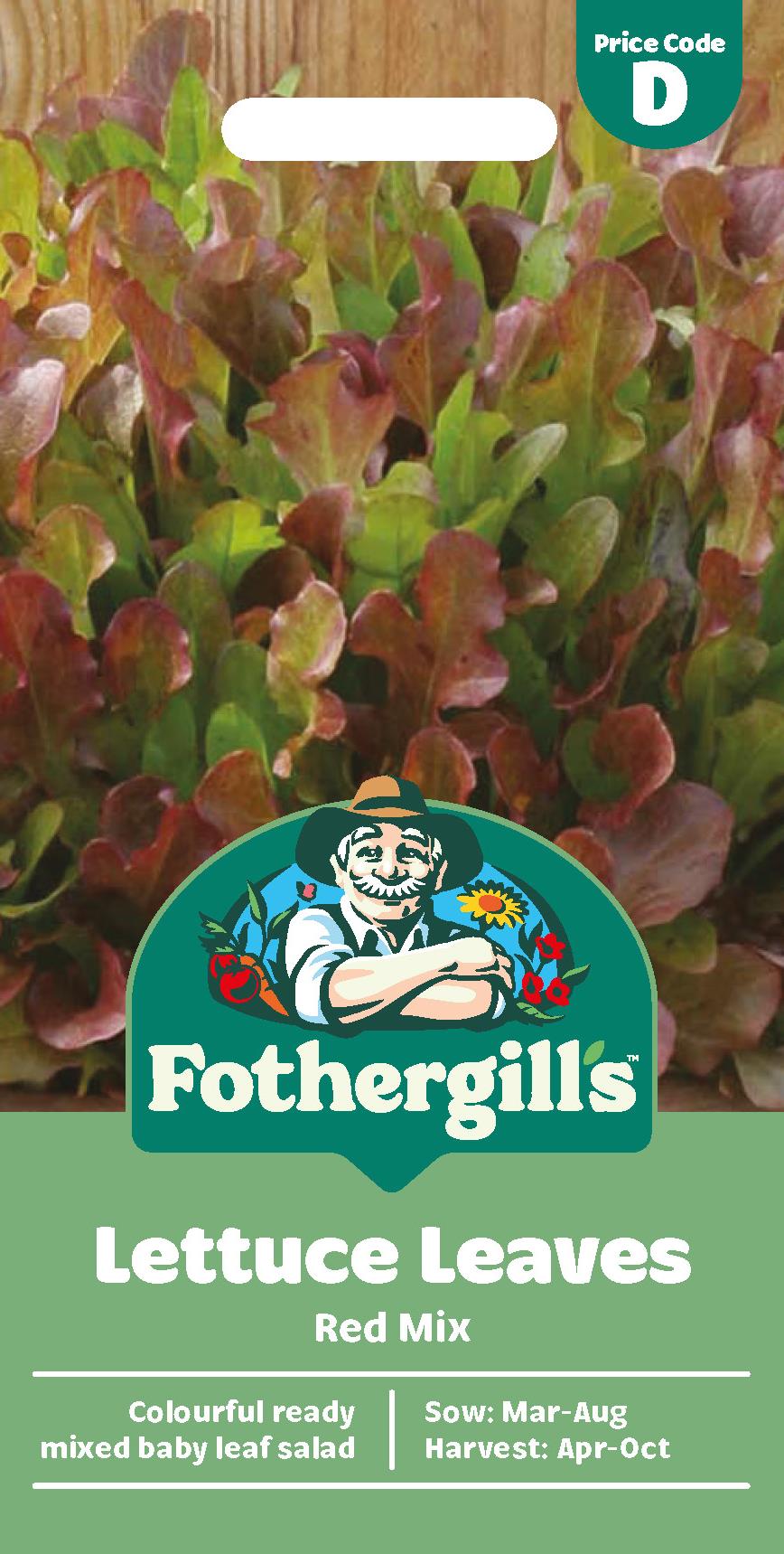 Fothergills Lettuce Leaves Red Mix Seeds