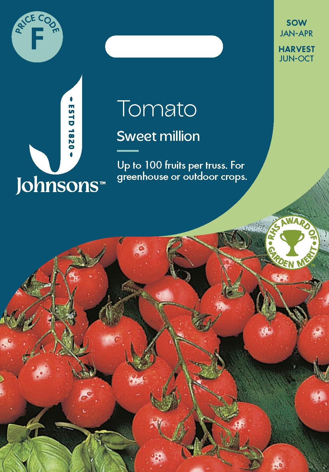 Johnsons - Tomato Sweet Million F1 - 10 Seeds
