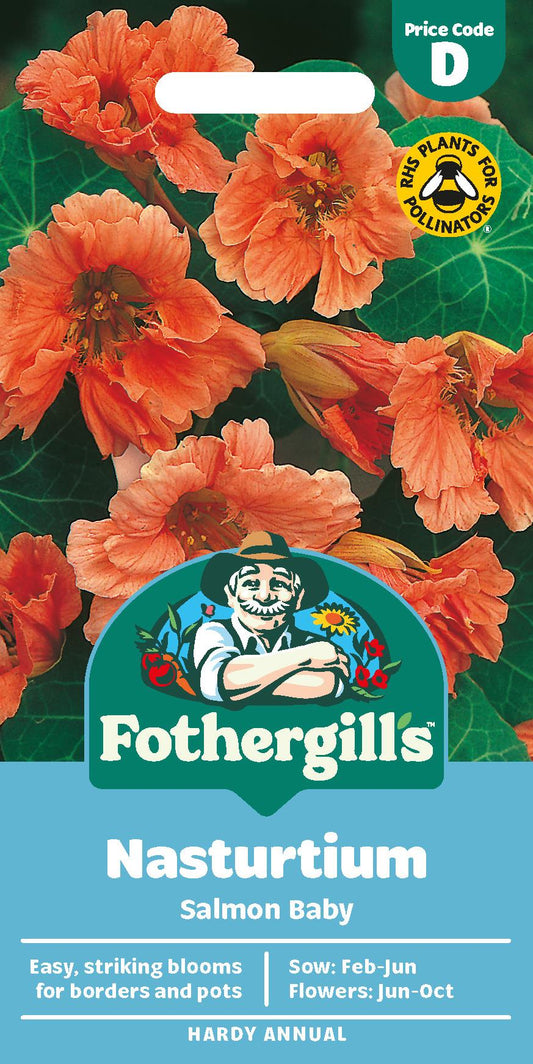 Fothergills Nasturtium Salmon Baby Seeds