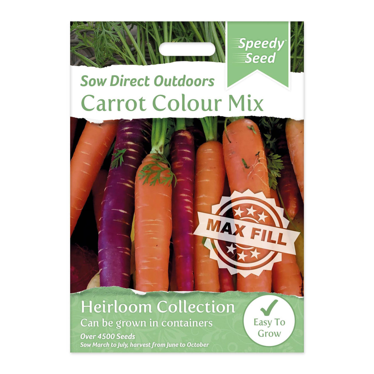 Speedy Seeds Vegetable Carrot Colour Mix Max Fill