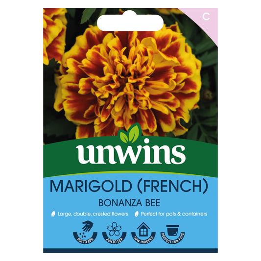 Unwins Flower French Marigold Bonanza Bee - 50 Seeds