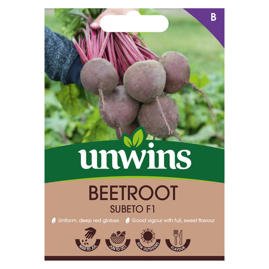 Unwins Vegetable Beetroot Subeto F1 Hybrid - 350 Seeds