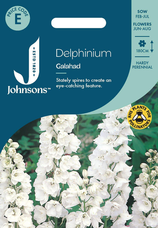 Johnsons - Delphinium Galahad - 60 Seeds
