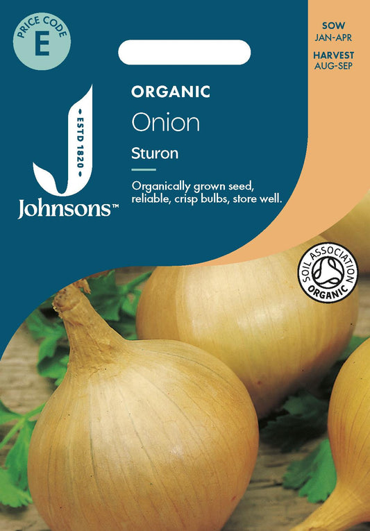 Johnsons - Organic Vegetable - Onion Sturon - 200 Seeds