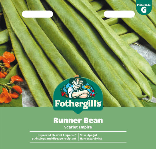Fothergills Runner Bean Scarlet Empire Seeds