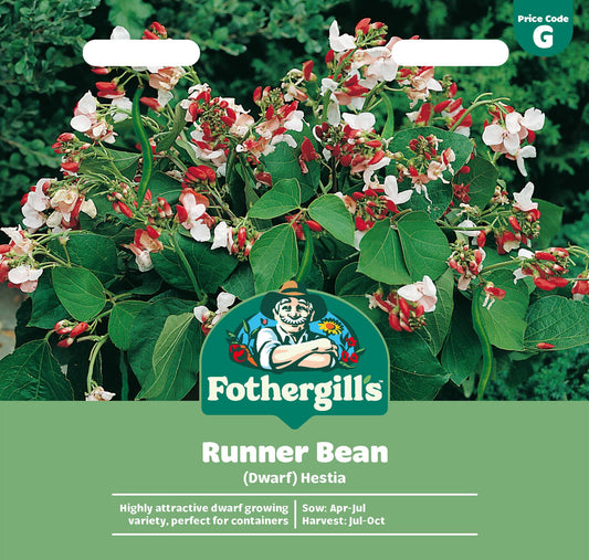 Fothergills Runner Bean (Dwarf) Hestia Seeds
