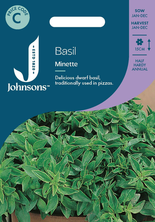 Johnsons - Herb - Basil Minette - 300 Seeds