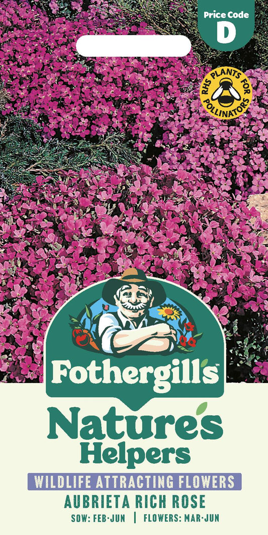 Fothergills Nature Haven - Aubrieta Rich Rose Seeds