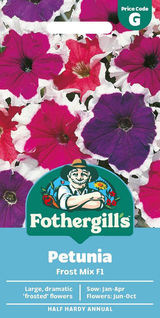 Fothergills Petunia Frost Mix F1 Seeds