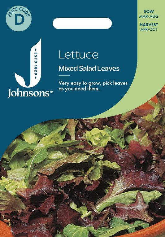 Johnsons - Lettuce Mixed Salad Leaves - 1000 Seeds
