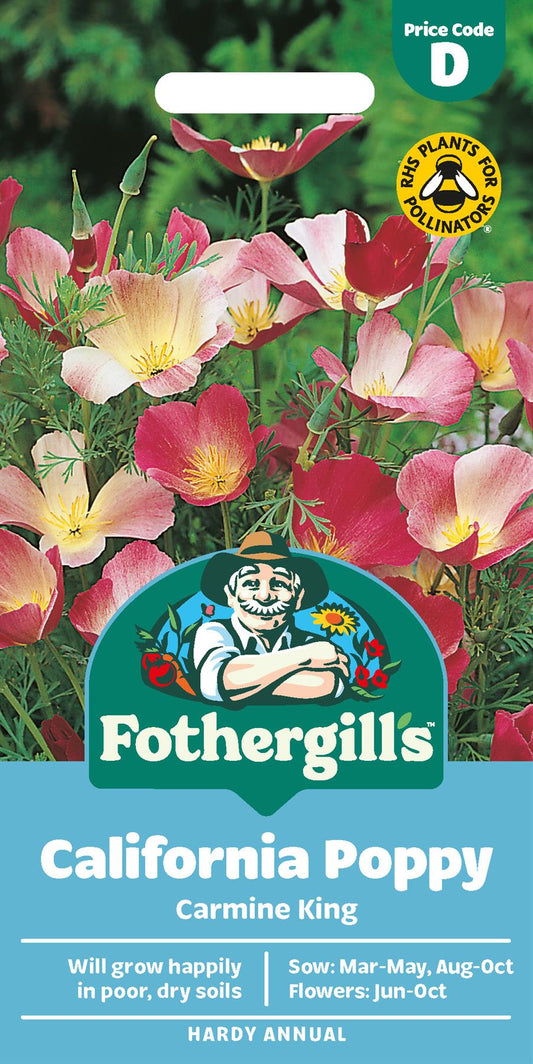 Fothergills Californian Poppy Carmine King Seeds