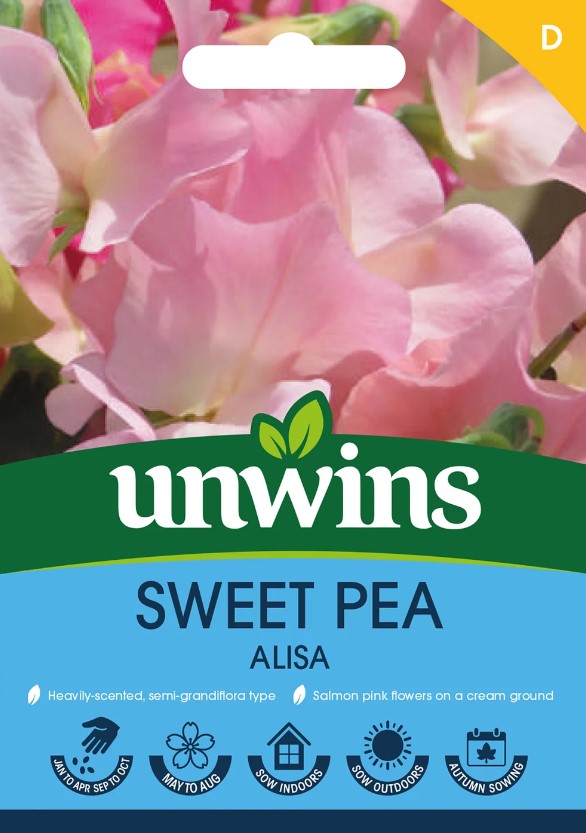 Unwins Flower Sweet Pea Alisa - 21 Seeds