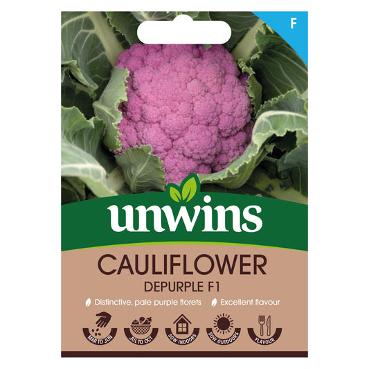 Unwins Vegetable Cauliflower Depurple F1 Hybrid - 8 Seeds