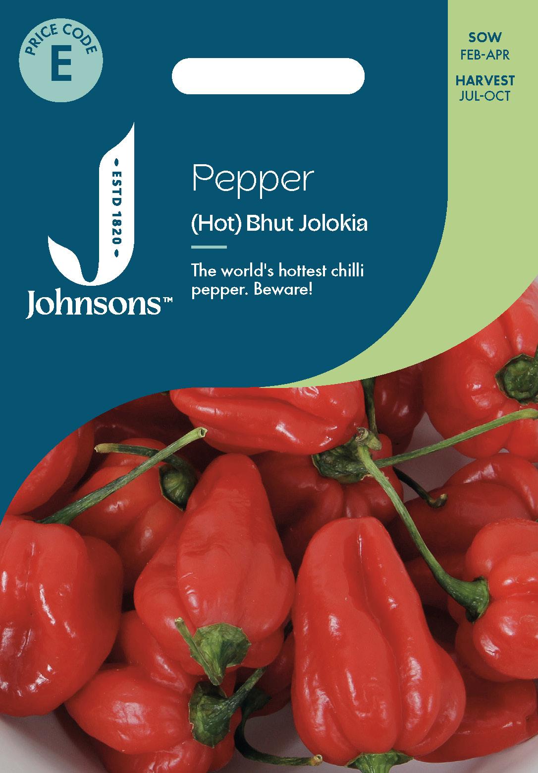 Johnsons - Pepper (hot) Bhut Jolokia - 10 Seeds