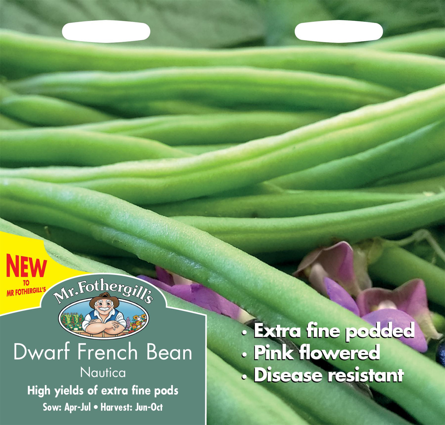 Mr Fothergills Dwarf French Bean Nautica 100 Seeds