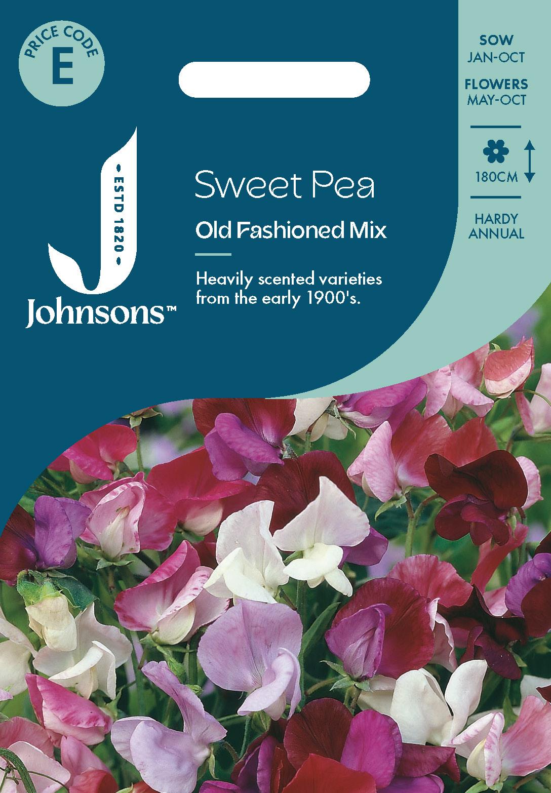 Johnsons - Sweet Pea Old Fashioned Mix - 25 Seeds