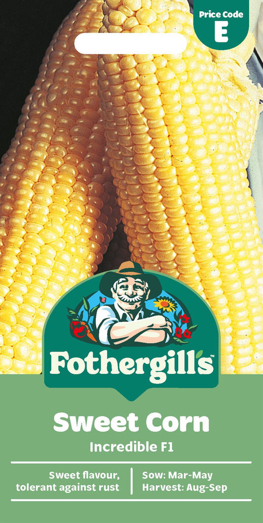 Fothergills Sweet Corn Incredible F1 Seeds