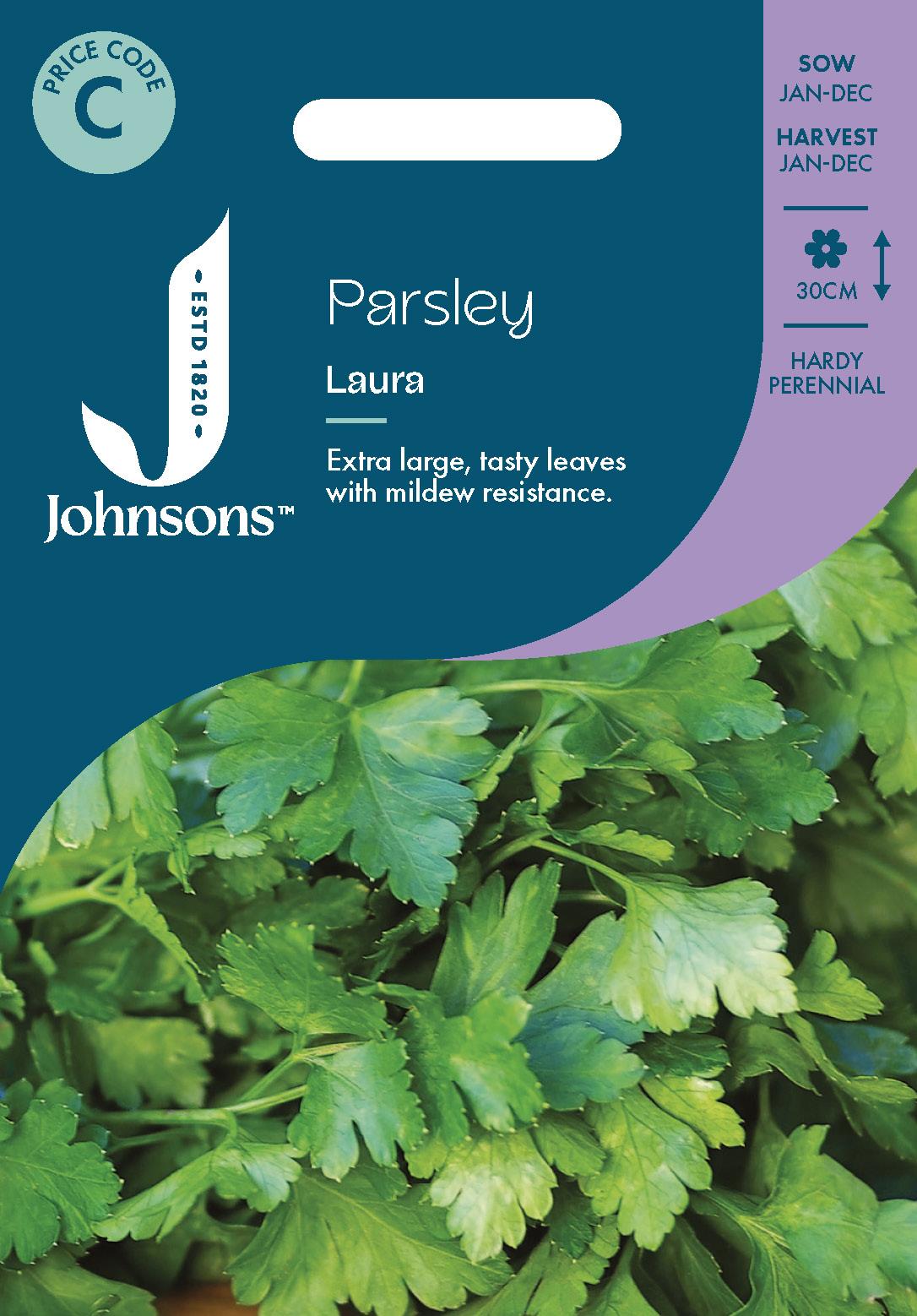 Johnsons - Herb - Parsley Laura - 500 Seeds