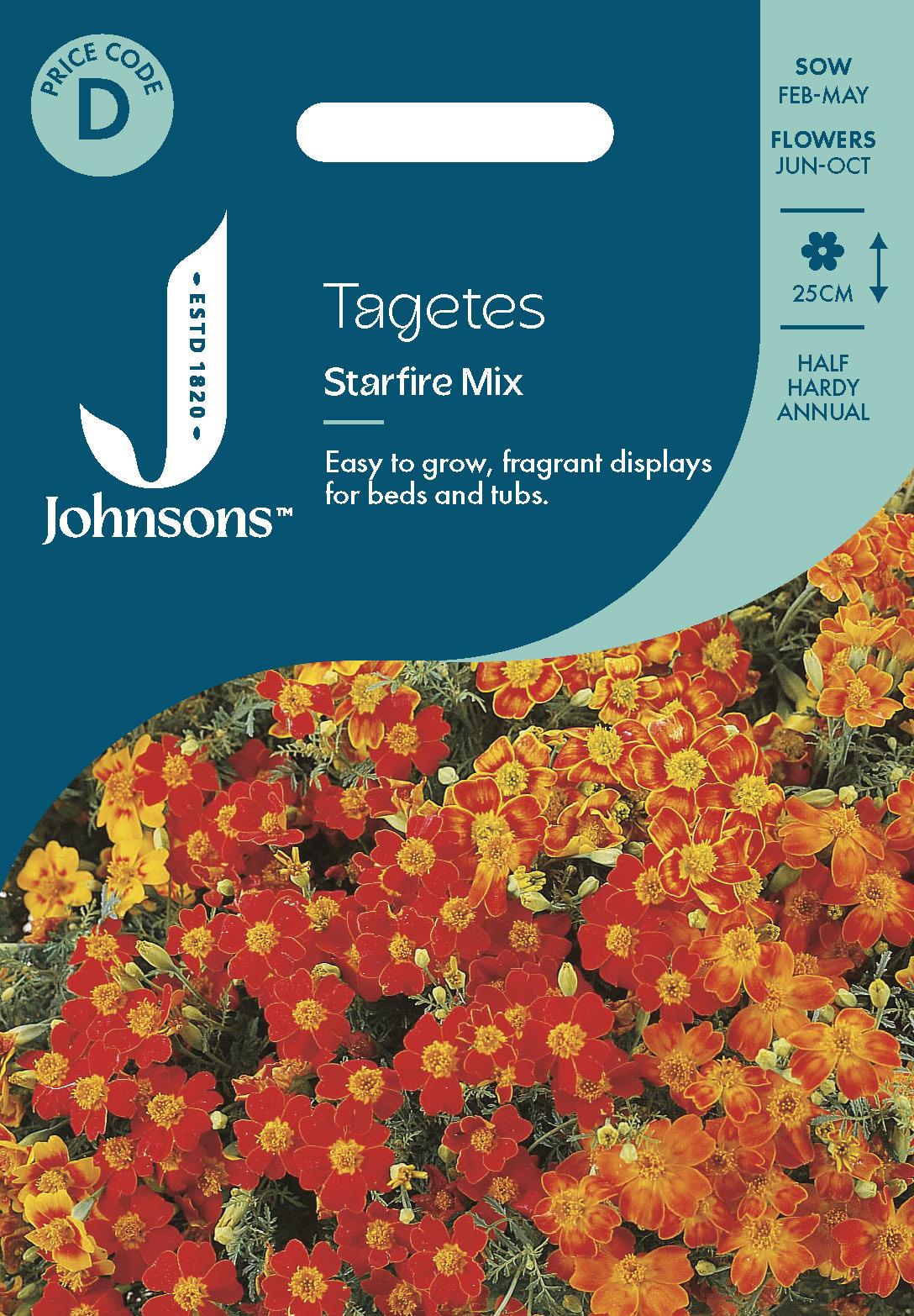 Johnsons - Tagetes Starfire Mix - 250 Seeds