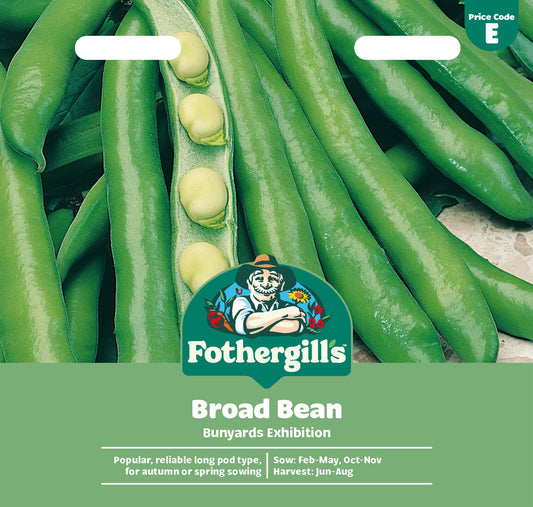 Fothergills Broad Bean Bunyards Exhibition Seeds