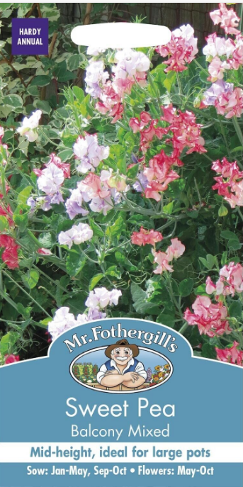 Mr Fothergills Sweet Pea Balcony Mixed 25 Seeds