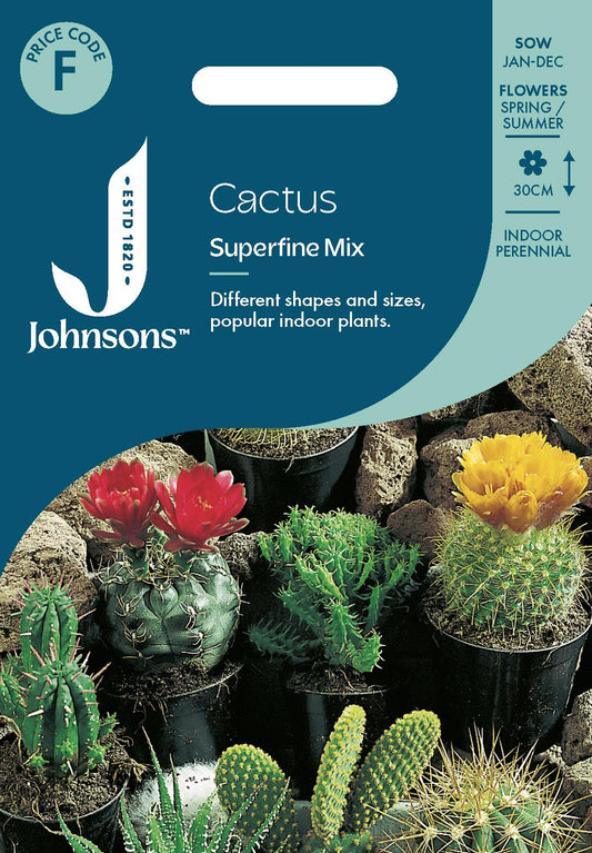 Johnsons - Cactus Superfine Mix - 70 Seeds