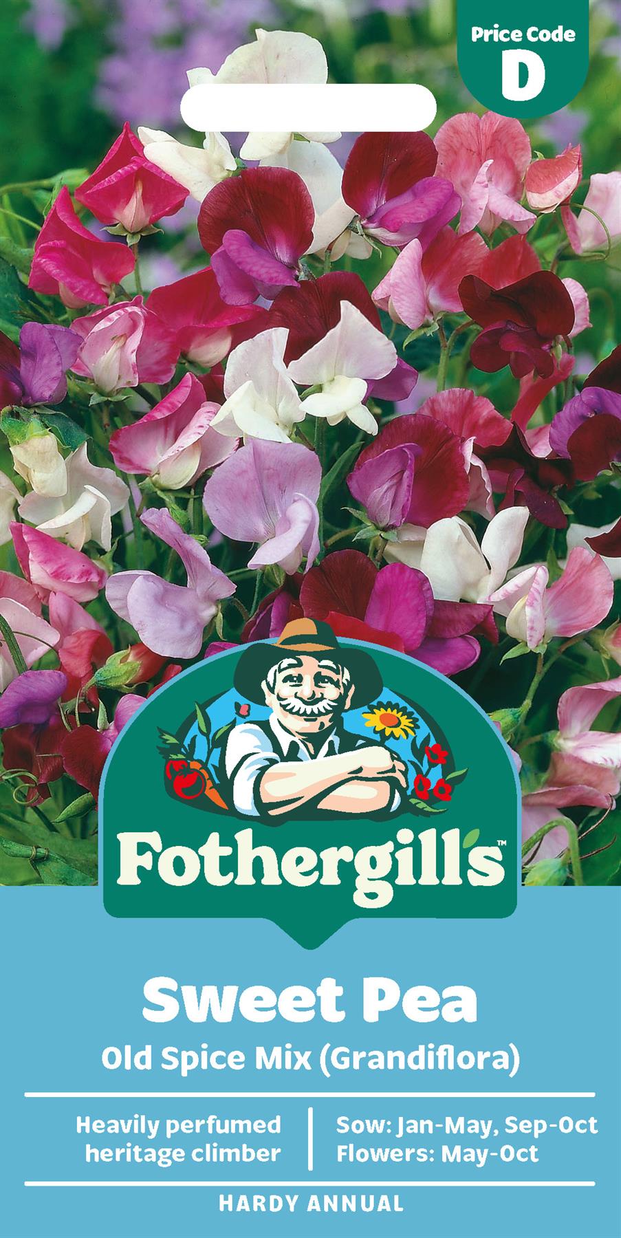 Fothergills Sweet Pea Old Spice Mix (Grandiflora) Seeds