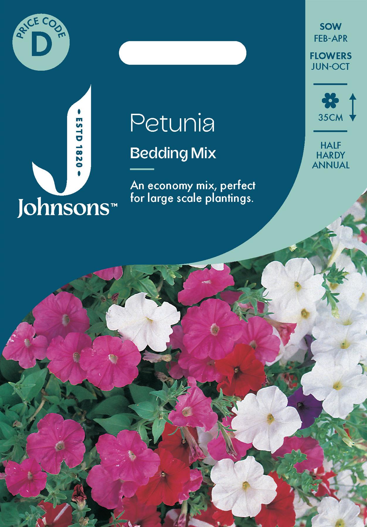 Johnsons - Petunia Bedding Mix - 750 Seeds