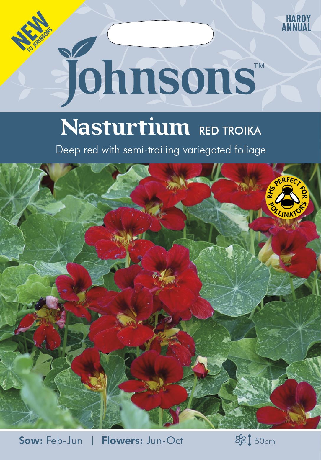 Johnsons Nasturtium Red Troika 25 Seeds