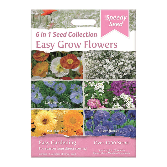 Speedy Seeds  Flowers Easy Grow Flower 6 in 1 Seed Collection (Reduced - short life)