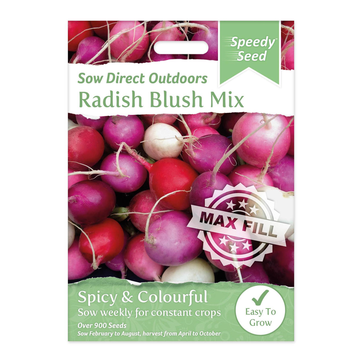 Speedy Seeds Vegetable Radish Blush Mix Max Fill